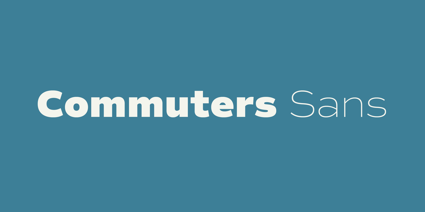 Przykładowa czcionka Commuters Sans #1